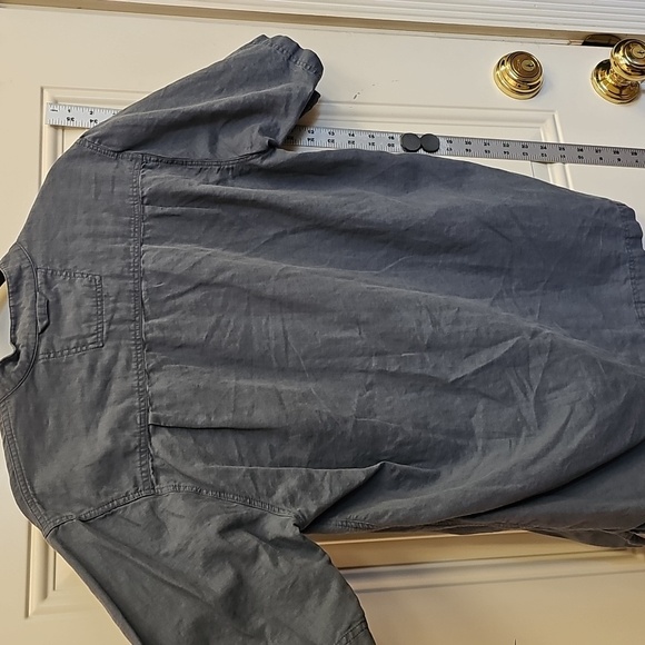 Men's, Blue, Short, Sleeve, Linen, Baggy, Travel, Summer, Lightweight, Office - Picture 4 of 4